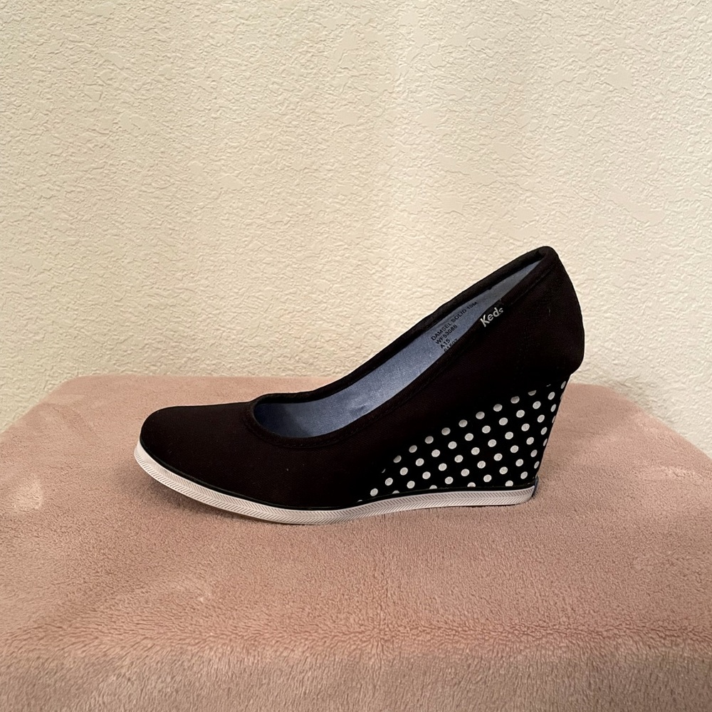 Black Wedge Keds